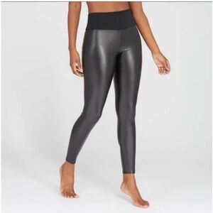 SPANX Very Black Faux Leather Leggings